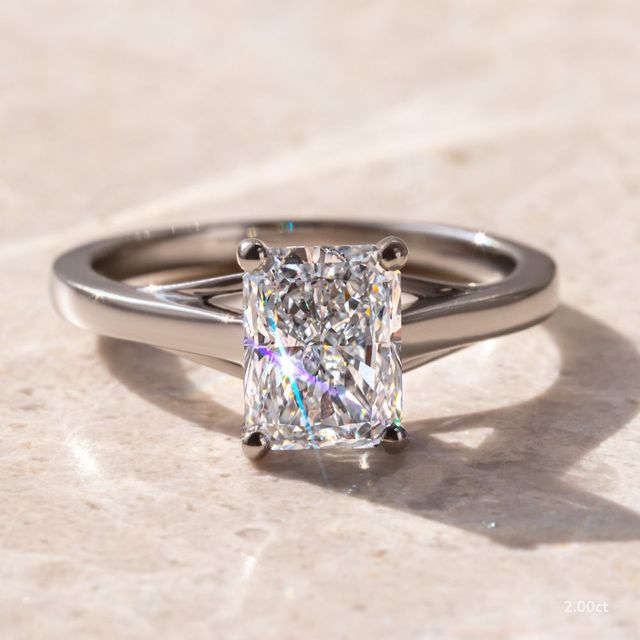 Olina White Gold Solitaire Engagement Ring