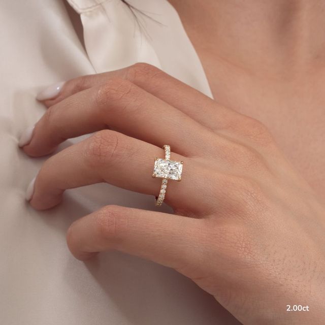 Sadie Petite Yellow Gold Modern Engagement Ring