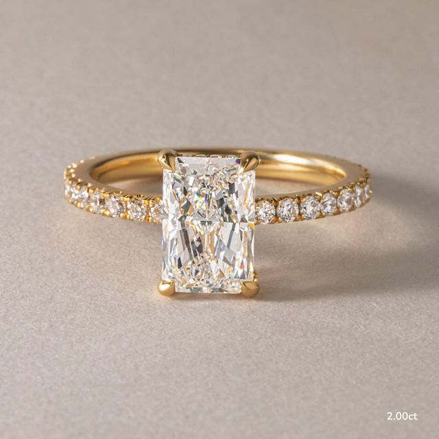 Sadie Petite Yellow Gold Modern Engagement Ring