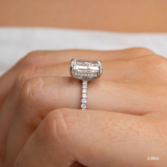 Sadie Petite Platinum Modern Engagement Ring