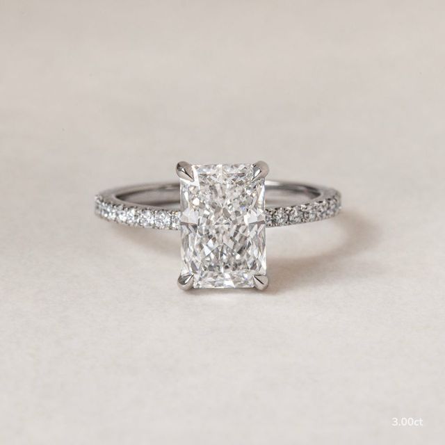 Sadie Petite White Gold Modern Engagement Ring