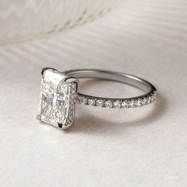 Sadie Petite White Gold Modern Engagement Ring