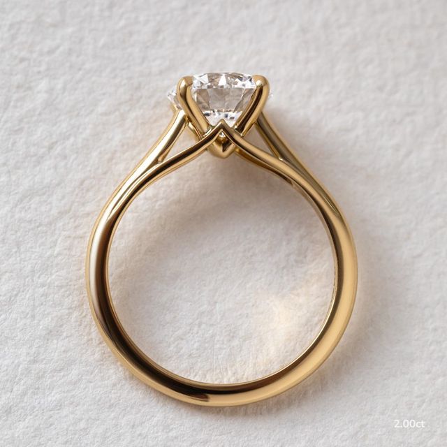 Olina Yellow Gold Solitaire Engagement Ring