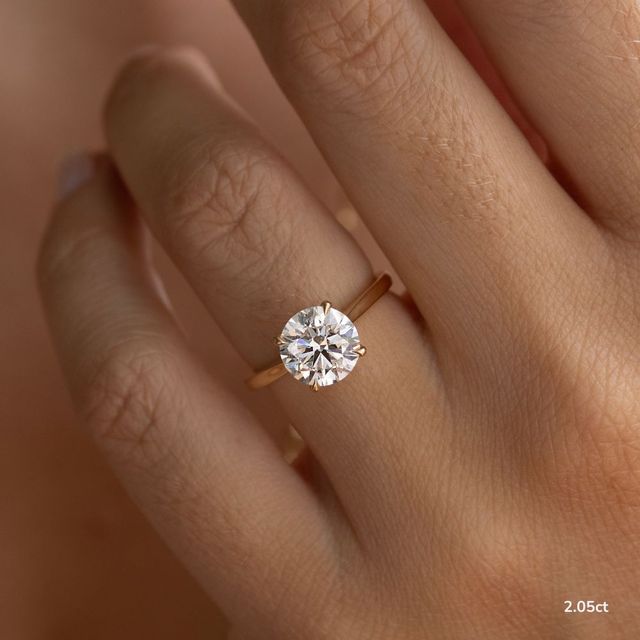 Tulip Yellow Gold Two Tone Solitaire Engagement Ring
