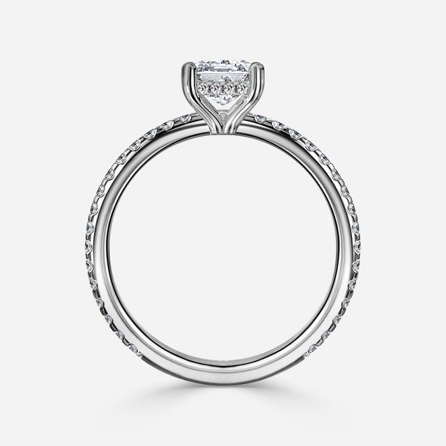 Sadie Petite White Gold Modern Engagement Ring