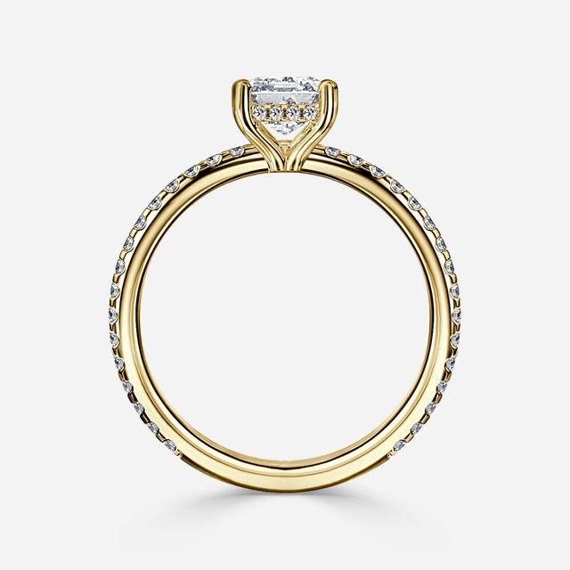 Sadie Petite Yellow Gold Modern Engagement Ring