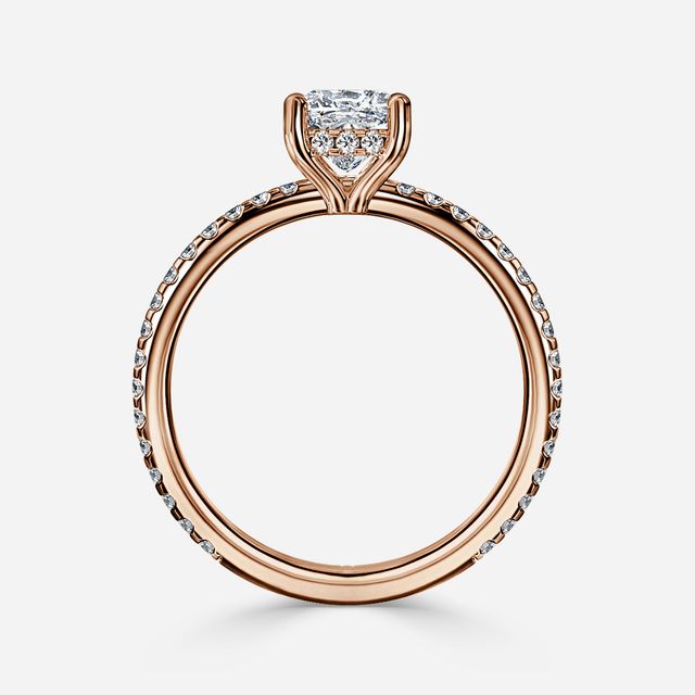 Sadie Petite Rose Gold Modern Engagement Ring