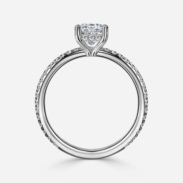 Sadie Petite White Gold Modern Engagement Ring