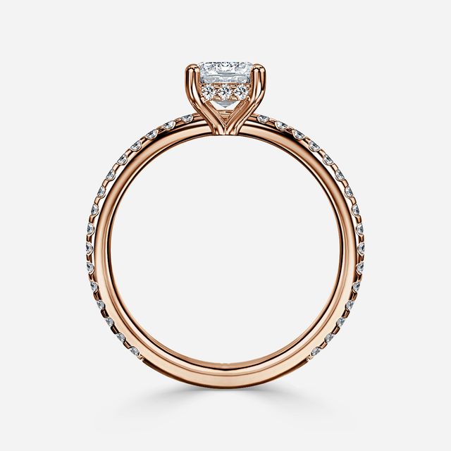 Sadie Petite Rose Gold Modern Engagement Ring