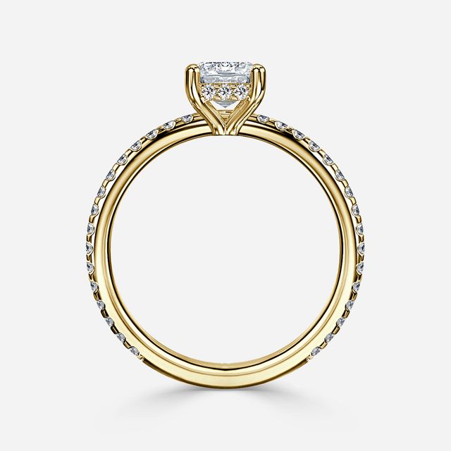 Sadie Petite Yellow Gold Modern Engagement Ring