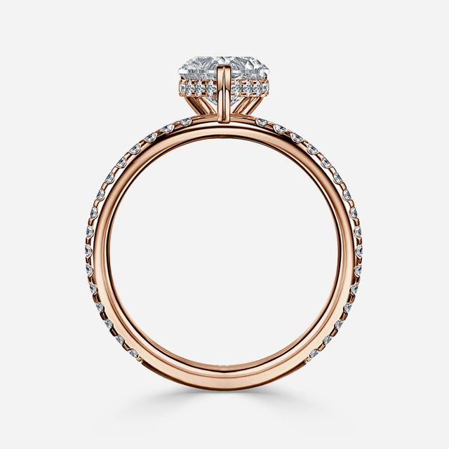 Sadie Petite Rose Gold Modern Engagement Ring