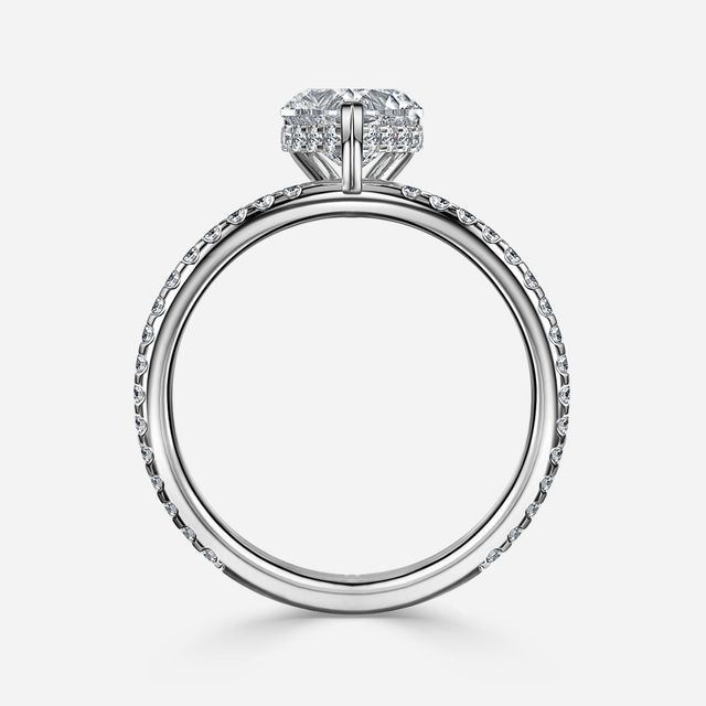 Sadie Petite White Gold Modern Engagement Ring