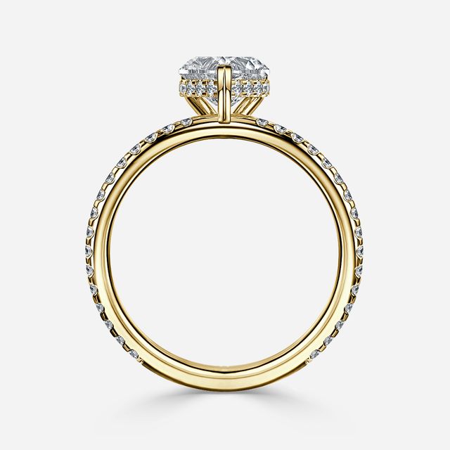 Sadie Petite Yellow Gold Modern Engagement Ring