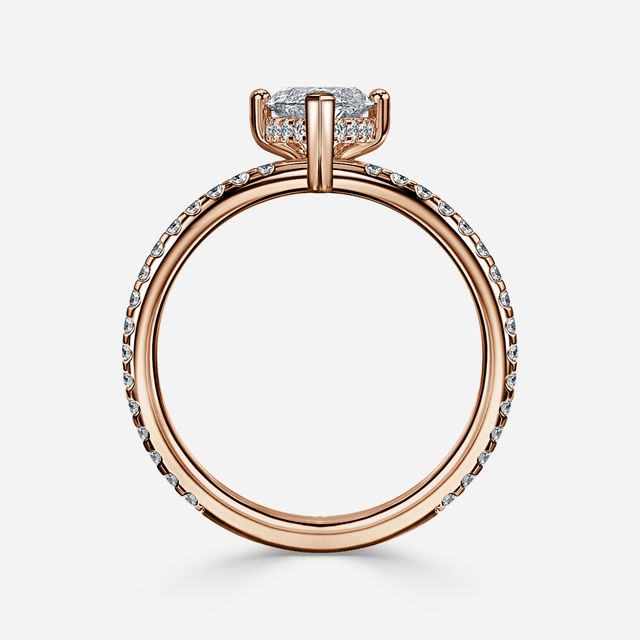 Sadie Petite Rose Gold Modern Engagement Ring