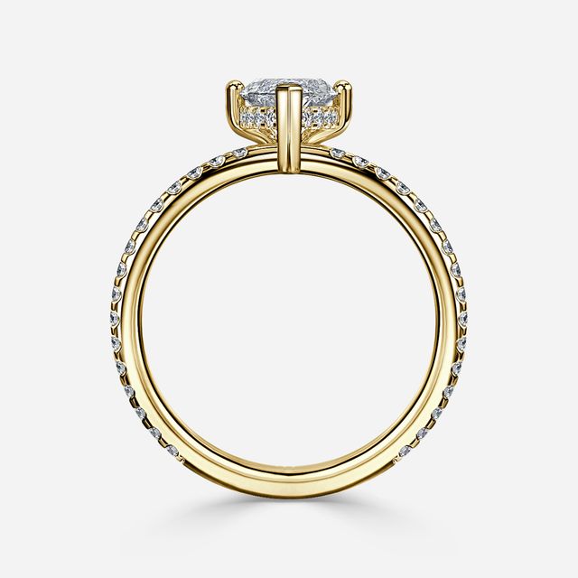Sadie Petite Yellow Gold Modern Engagement Ring