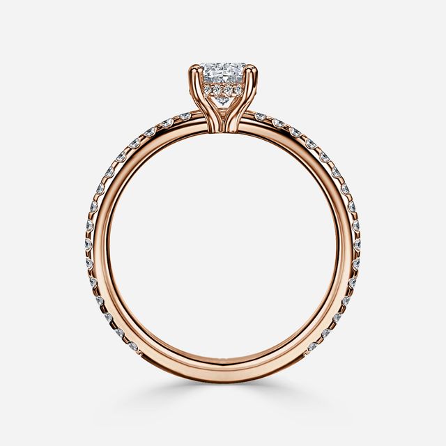 Sadie Petite Rose Gold Modern Engagement Ring