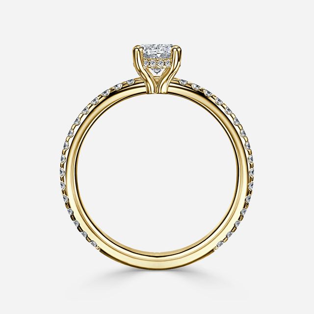 Sadie Petite Yellow Gold Modern Engagement Ring