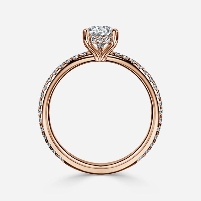 Sadie Petite Rose Gold Modern Engagement Ring