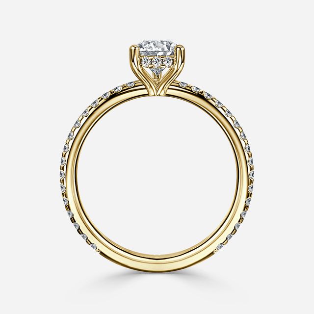 Sadie Petite Yellow Gold Modern Engagement Ring