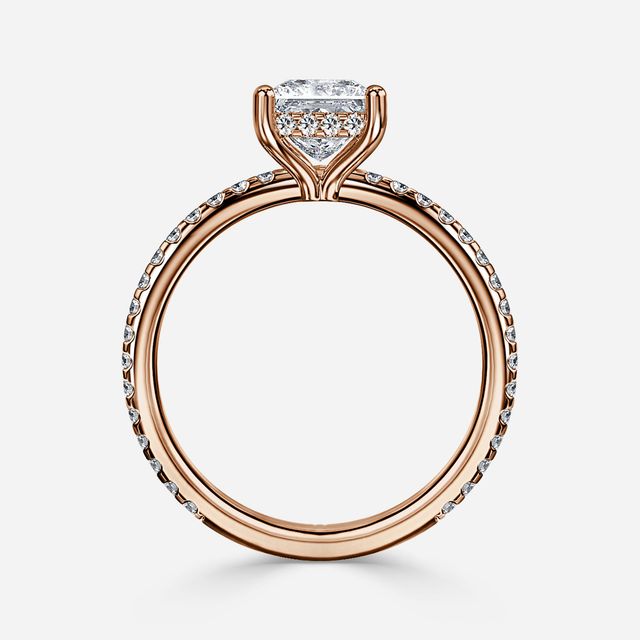 Sadie Petite Rose Gold Modern Engagement Ring