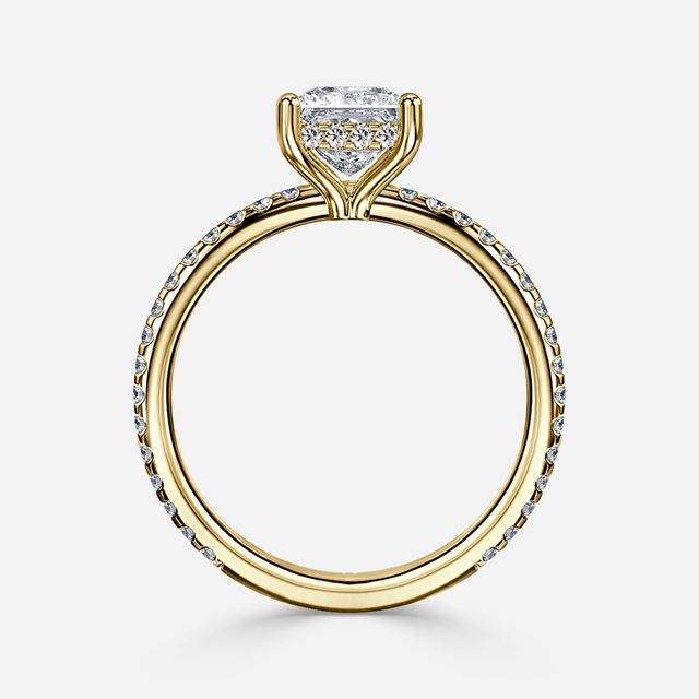 Sadie Petite Yellow Gold Modern Engagement Ring