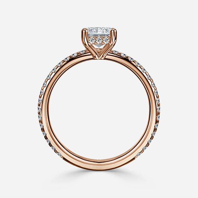 Sadie Petite Rose Gold Modern Engagement Ring