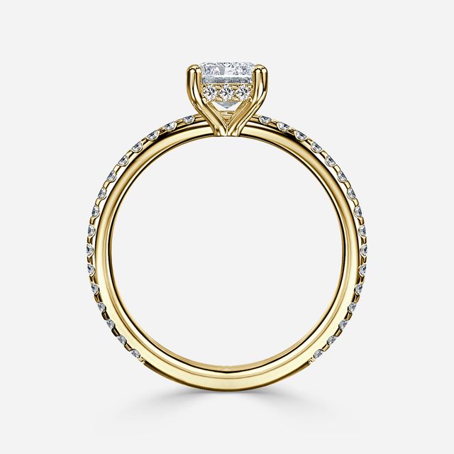 Sadie Petite Yellow Gold Modern Engagement Ring