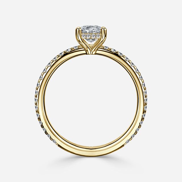 Sadie Petite Yellow Gold Modern Engagement Ring
