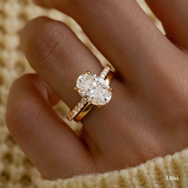 Sadie Petite Yellow Gold Modern Engagement Ring