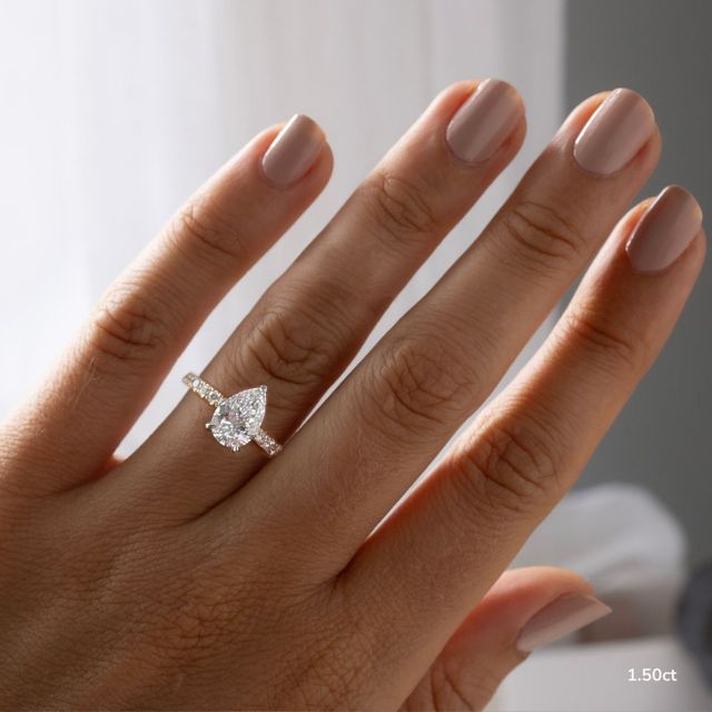 Sadie Petite Yellow Gold Two Tone Hidden Halo Engagement Ring
