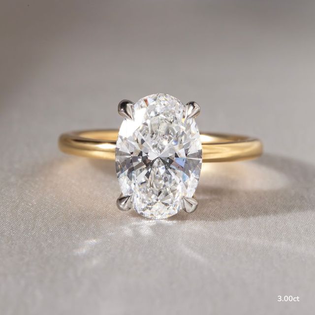 Chelsea Two Tone Yellow Gold Solitaire Engagement Ring