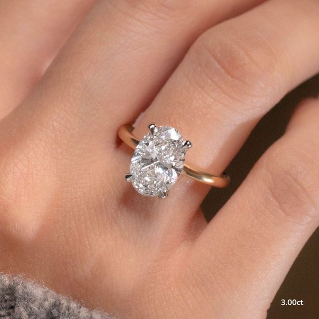 Chelsea Two Tone Yellow Gold Solitaire Engagement Ring