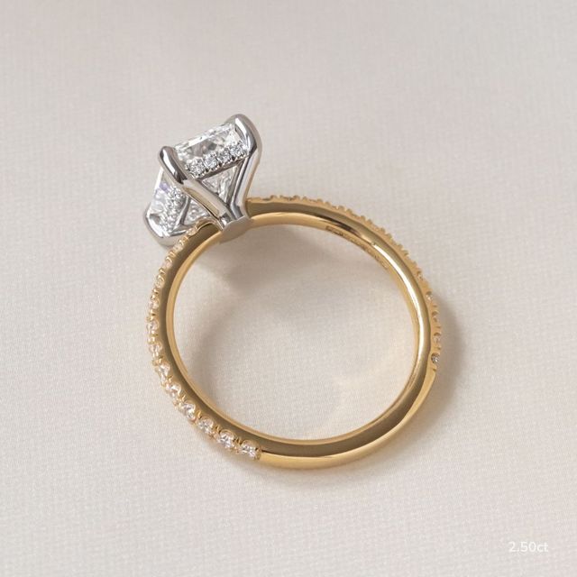 Sadie Two Tone Yellow Gold  Engagement Ring