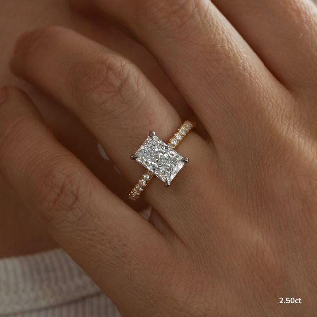 Sadie Two Tone Yellow Gold  Engagement Ring