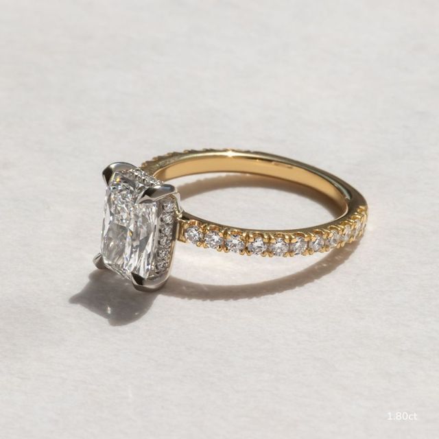 Sadie Two Tone Yellow Gold  Engagement Ring
