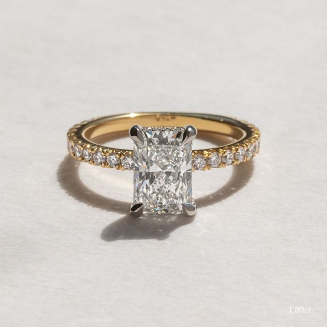 Sadie Two Tone Yellow Gold  Engagement Ring