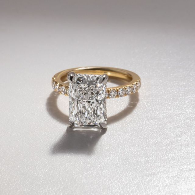 Sadie Two Tone Yellow Gold  Engagement Ring