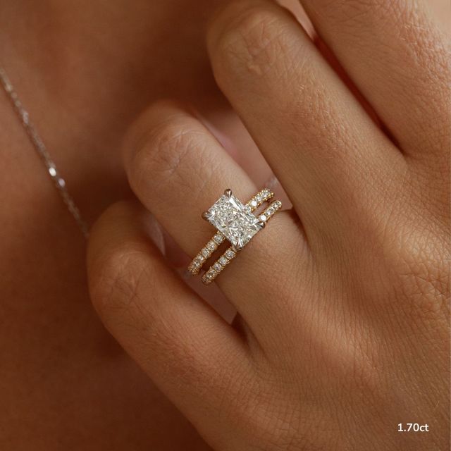 Sadie Two Tone Yellow Gold  Engagement Ring