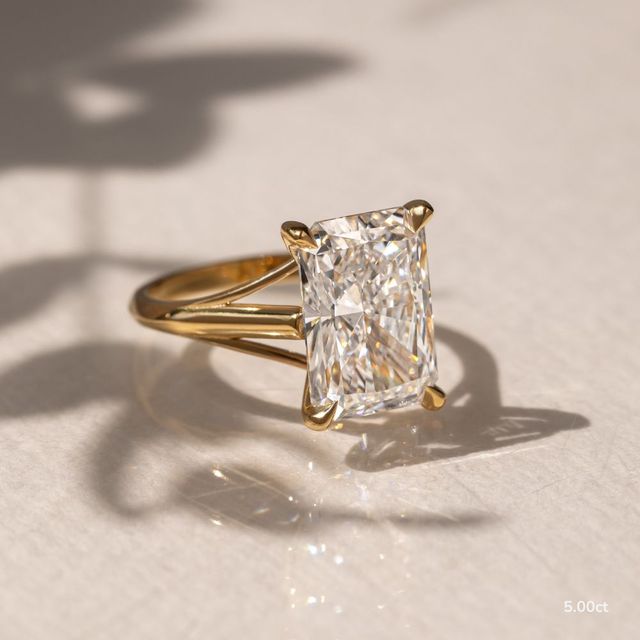 Olina Yellow Gold Modern Engagement Ring