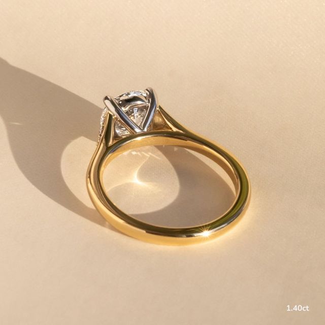 Francis Yellow Gold Two Tone Trilogy Engagement Ring