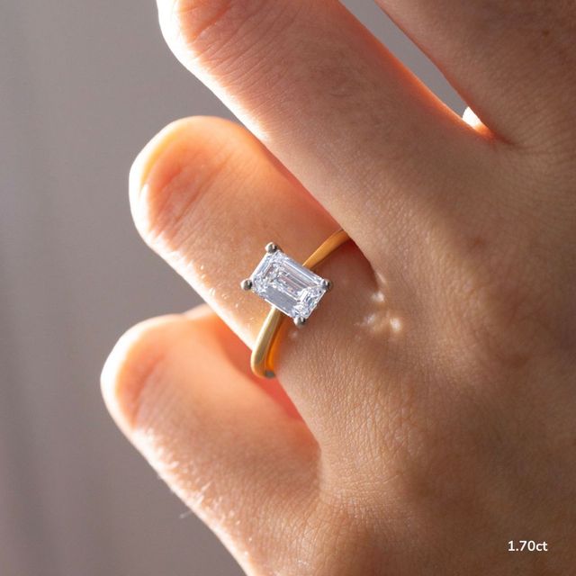 Jessie Tulip Two Tone Yellow Gold Solitaire Engagement Ring