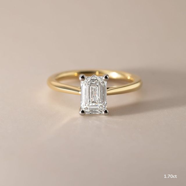 Jessie Tulip Two Tone Yellow Gold Solitaire Engagement Ring
