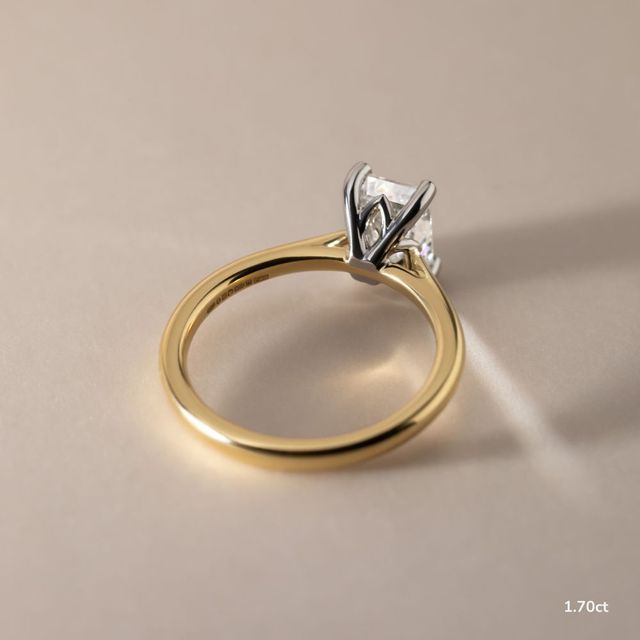 Jessie Tulip Two Tone Yellow Gold Solitaire Engagement Ring