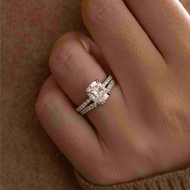 2.27 Carat Lab Grown Cushion Cut Diamond Platinum Sadie Hidden Halo Engagement Ring