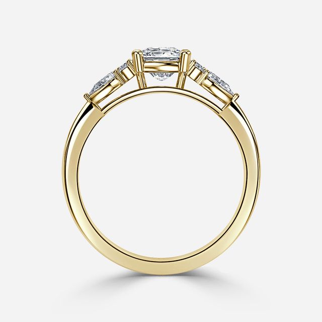 Nanami Yellow Gold Trilogy Engagment Ring