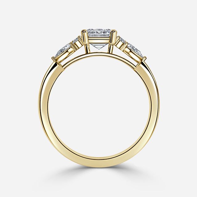 Nanami Yellow Gold Trilogy Engagment Ring