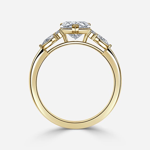 Nanami Yellow Gold Trilogy Engagment Ring