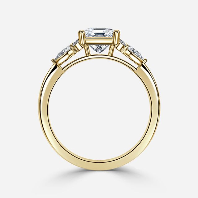 Nanami Yellow Gold Trilogy Engagment Ring