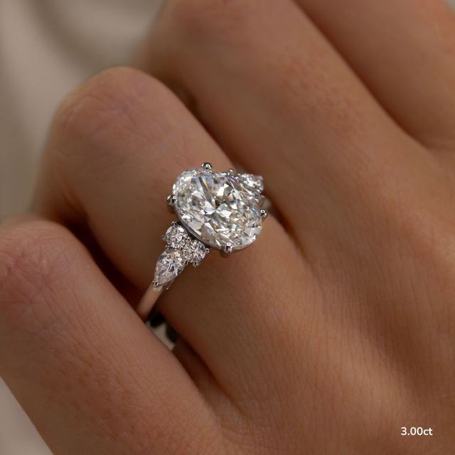 Nanami Platinum Trilogy Cluster Engagment Ring
