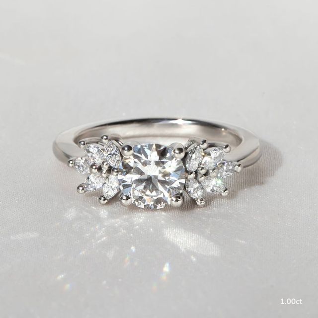Anastasia White Gold Unique Engagement Ring